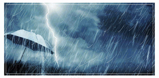 暴雨预警暴雪预警通知公告背景