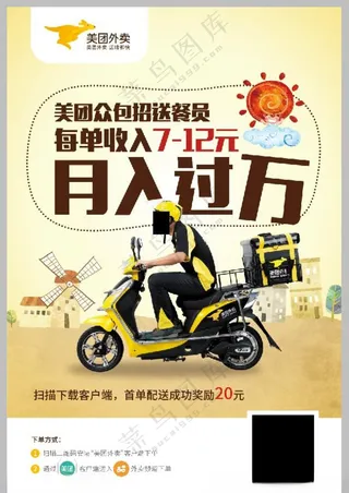招聘骑手海报招聘招聘海报