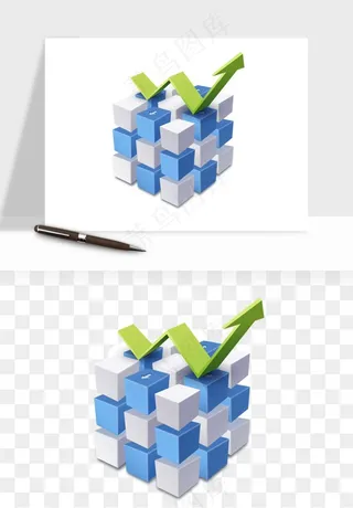 立体创意魔方png免抠