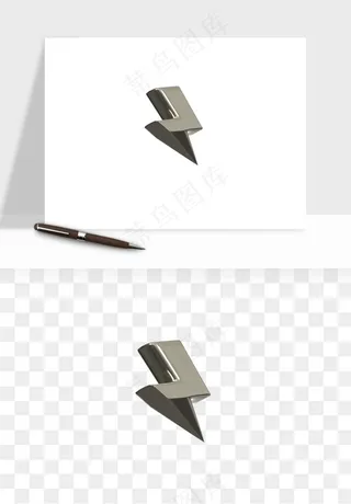 立体潮流金属质感小装饰png免抠