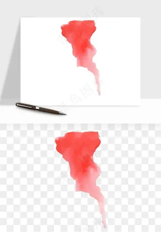 水彩泼墨涂鸦墨迹元素png免抠
