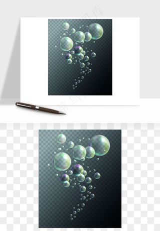 彩色气泡肥皂泡矢量png免抠