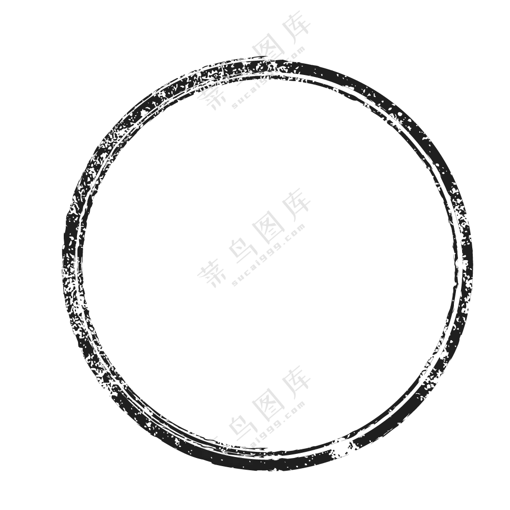 黑白斑驳效果水墨边框免抠图片素材