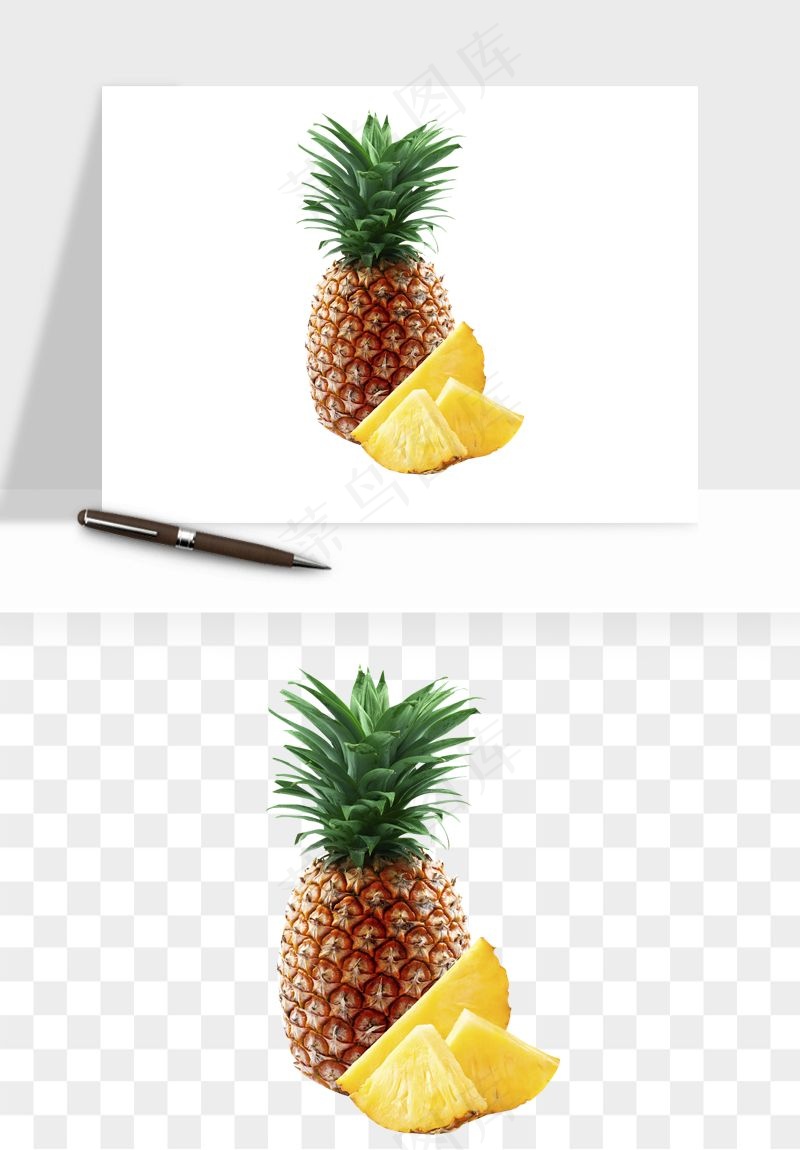 菠萝水果png免抠