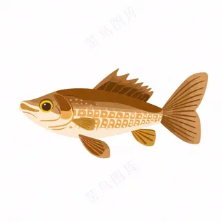海洋鱼类海鲜卡通插画免抠