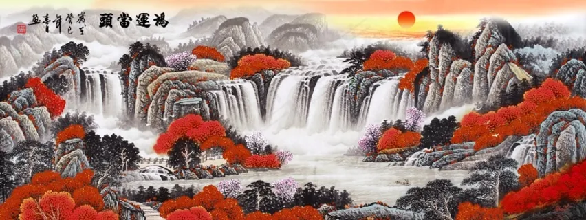 鸿运当头喷绘原图