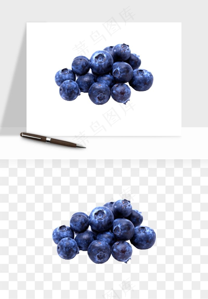 蓝莓水果png免抠