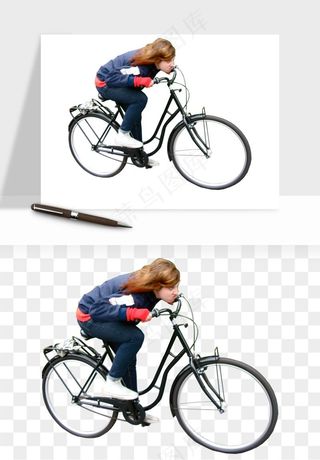 骑行人物自行车手png免抠
