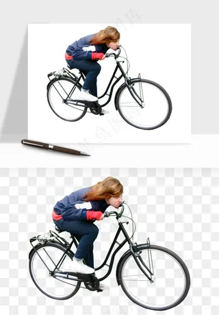 骑行人物自行车手png免抠