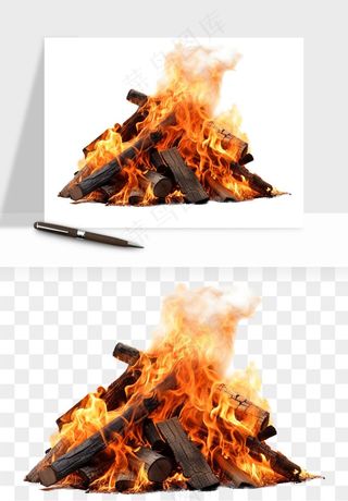 帐篷露营篝火png免抠