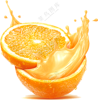 黄色的橙子效果免扣