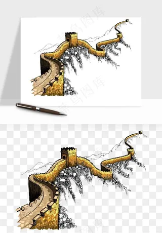 万里长城png免抠