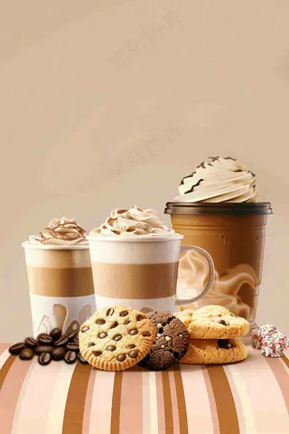 夏日饮品饮料清凉背景