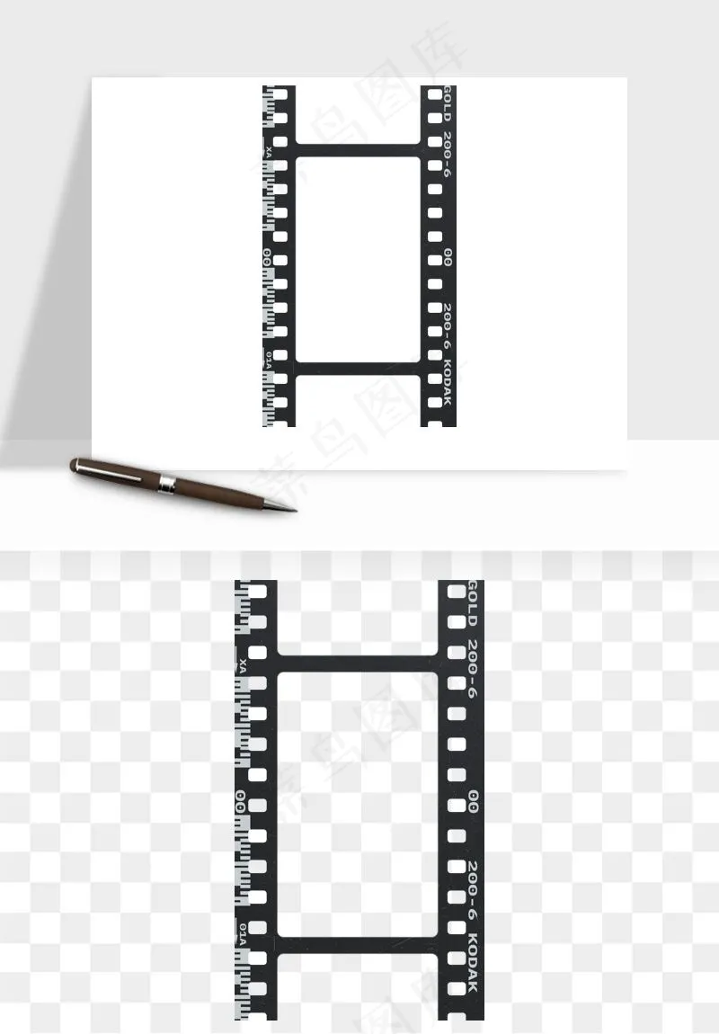 电影黑胶胶片元素png免抠