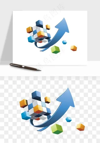 立体创意魔方png免抠