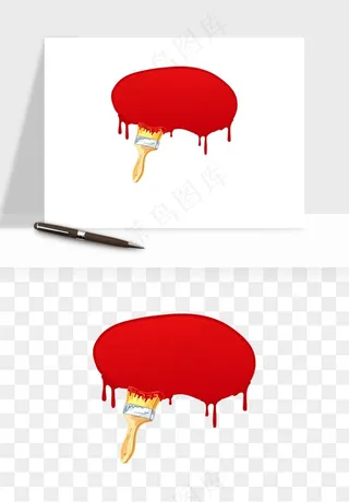 油漆刷子粉刷png免抠