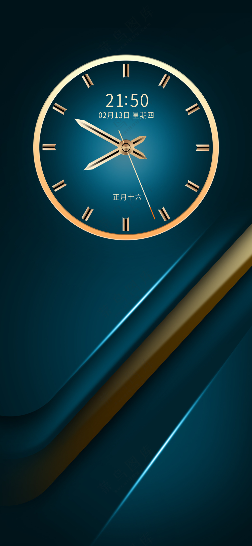 简约时钟手机壁纸