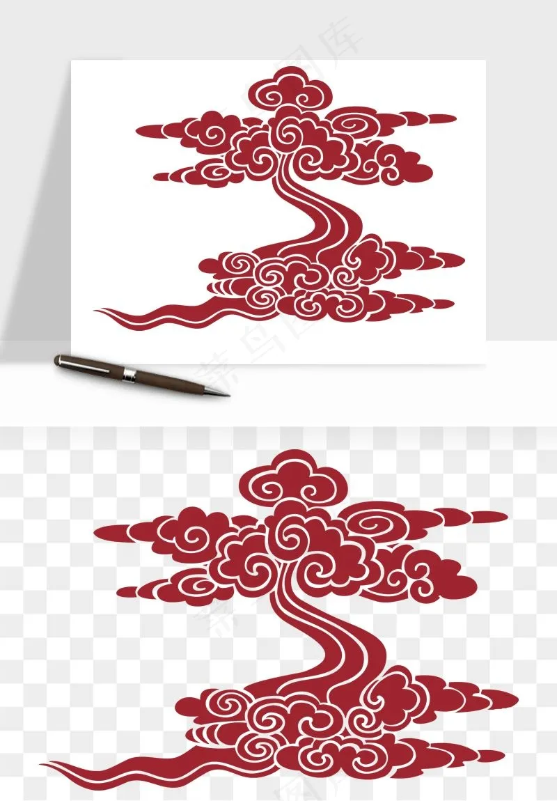 国潮祥云矢量png免抠