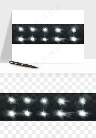 白光点光星光光效矢量png免抠