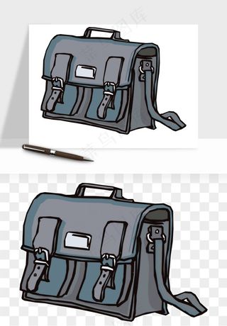 卡通书包背包双肩包png免抠