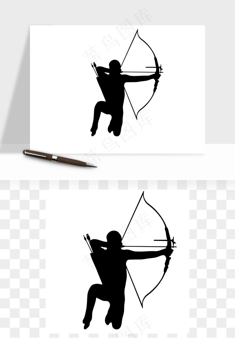 运动人物剪影矢量