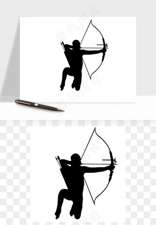 运动人物剪影矢量