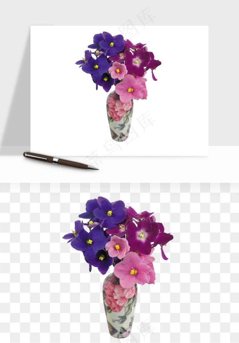花瓶摆件花艺png免抠图