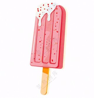 夏日冰棍冰淇淋卡通插画免抠