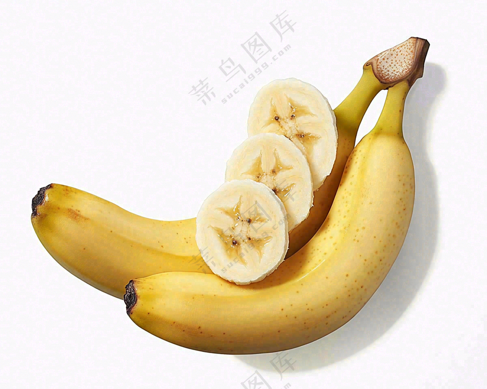香蕉成熟水果切片摄影图