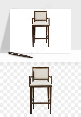 中式木椅子png免抠