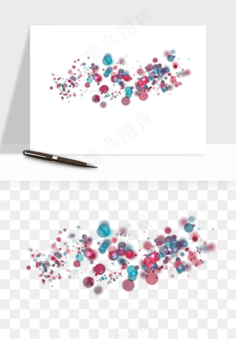 彩色光斑梦幻光点png免抠