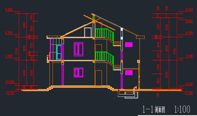 两层高档别墅施工图38