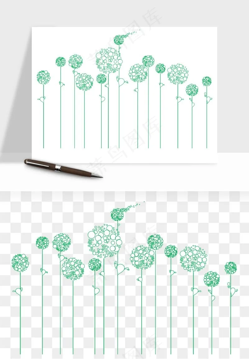 唯美蒲公英种子png免抠