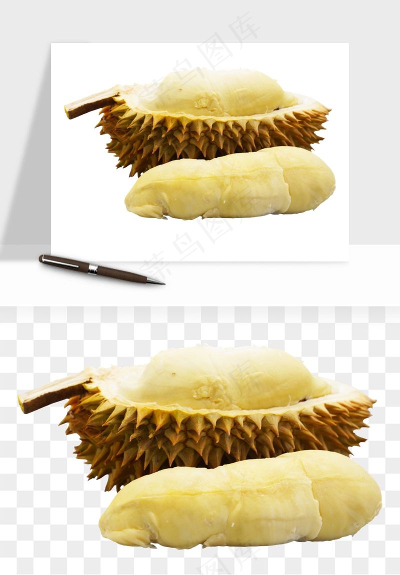 榴莲果肉水果png免抠