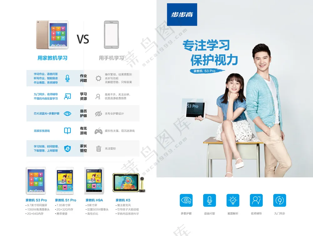 步步高家教机教育电子平板电脑学习机S3pro彩页(转曲）