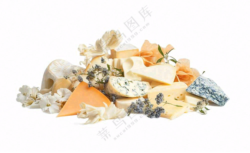 各种奶酪食物摄影图免抠