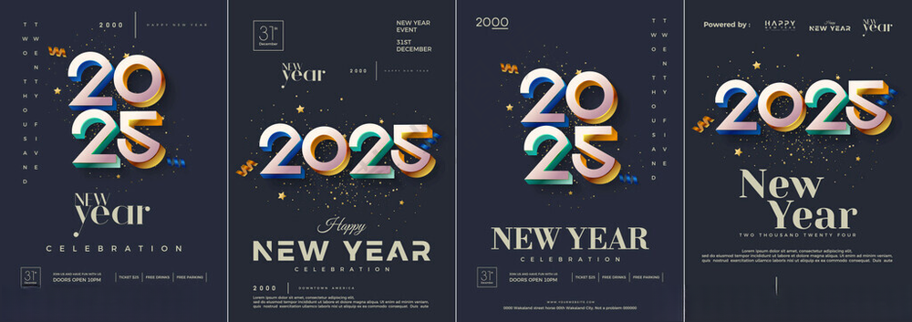 2025年2025年背景矢量海报