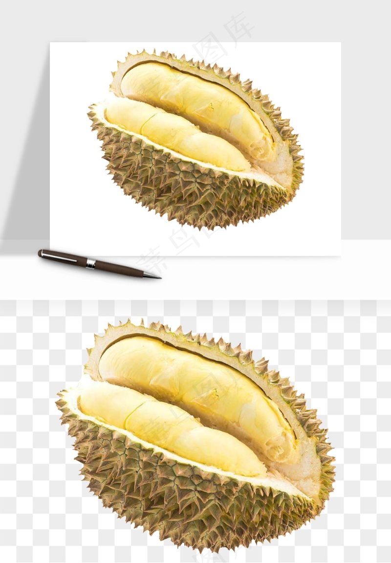 榴莲果肉水果png免抠