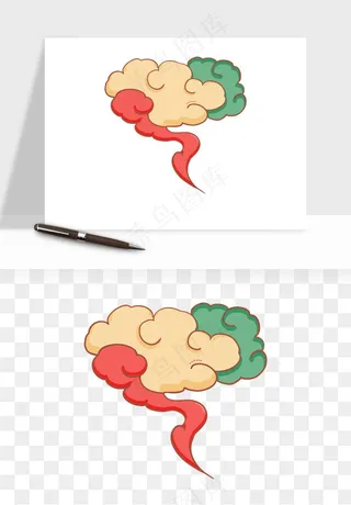 国潮敦煌云纹祥云云彩png免抠