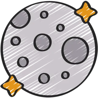 月球 铅笔手绘图标 icon