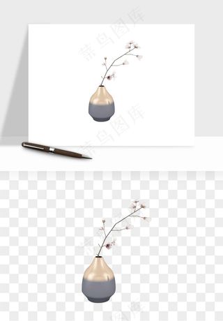 花瓶摆件花艺png免抠图