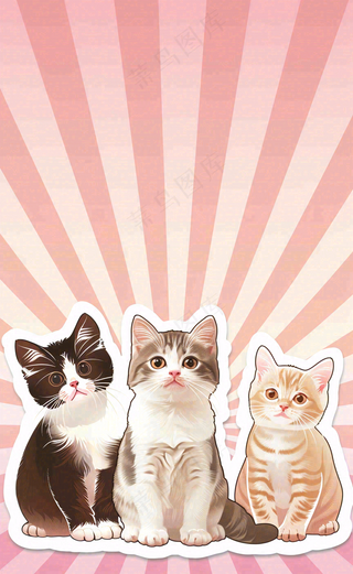 宠物常识宠物攻略猫狗卡通插画背景