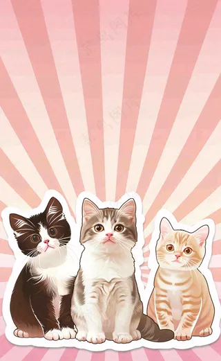 宠物常识宠物攻略猫狗卡通插画背景