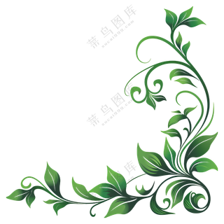 绿叶插图元素