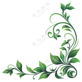 绿叶插图元素