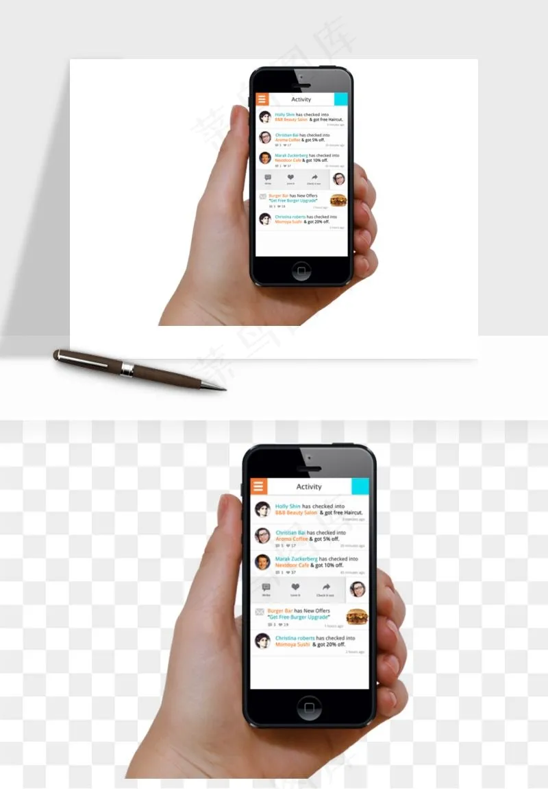 手拿手机素材png免抠