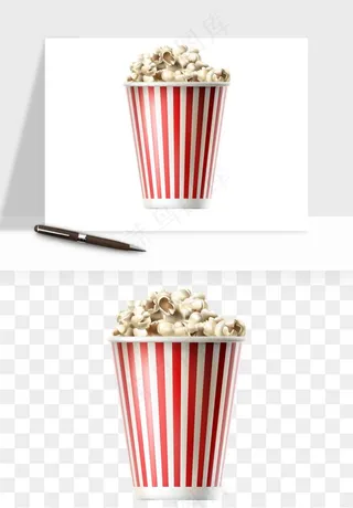 爆米花小吃png免抠