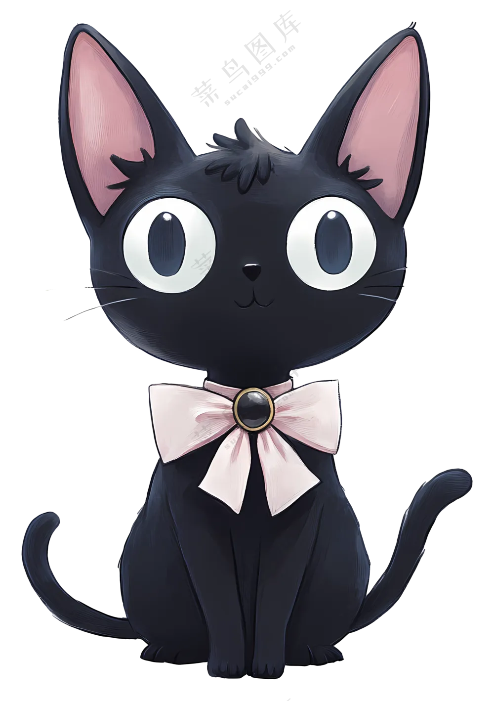 可爱的黑色卡通猫