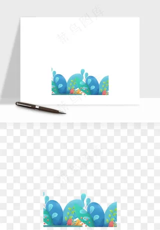 植物花卉边框装饰png免抠