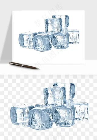 冰块清爽png免抠